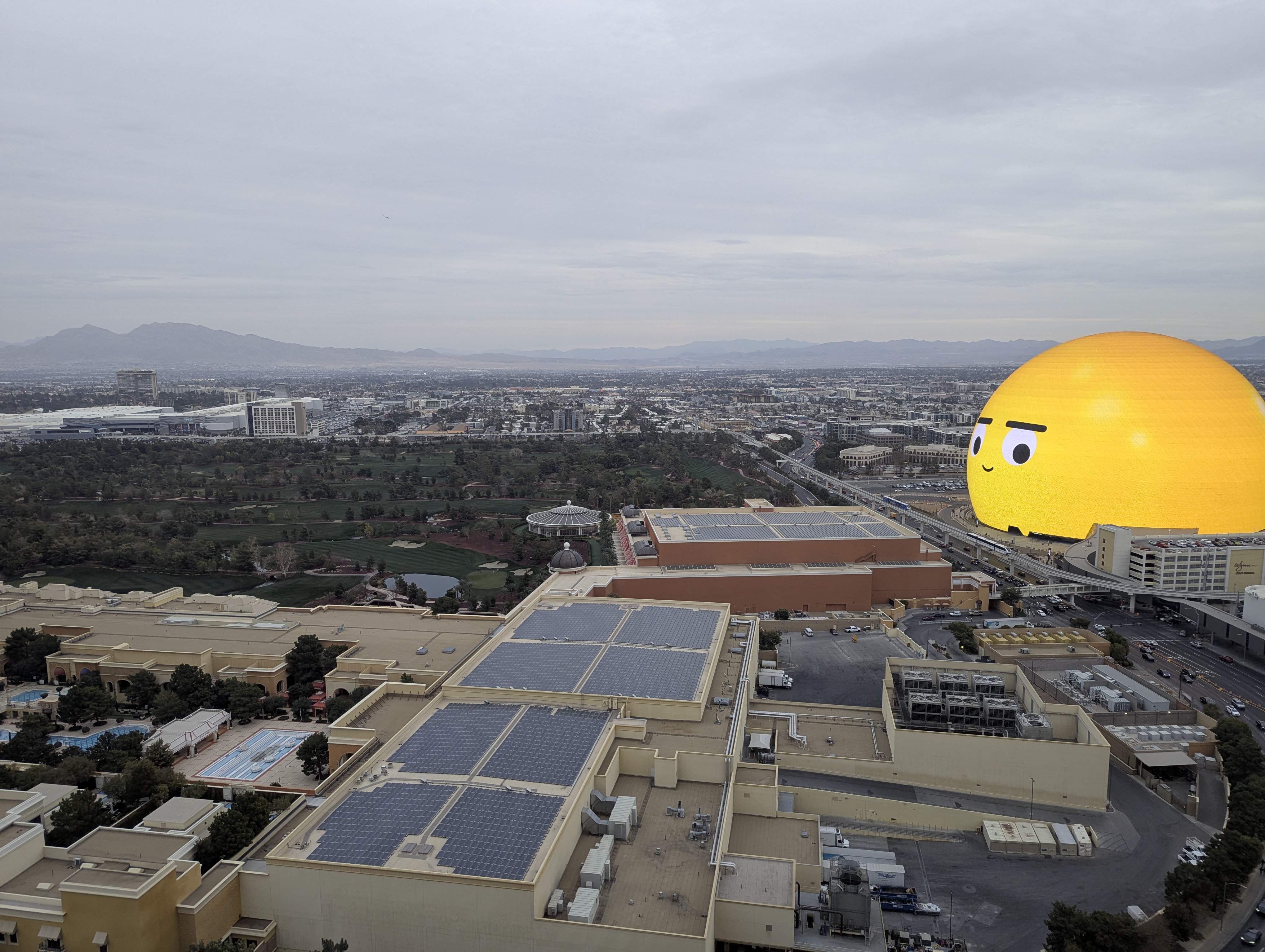 Las Vegas, The Sphere as seen from The Venetian